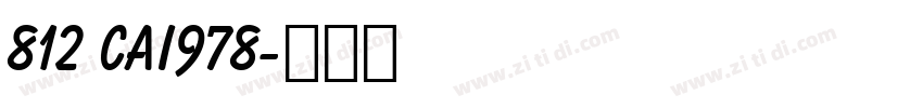812 CAI978字体转换